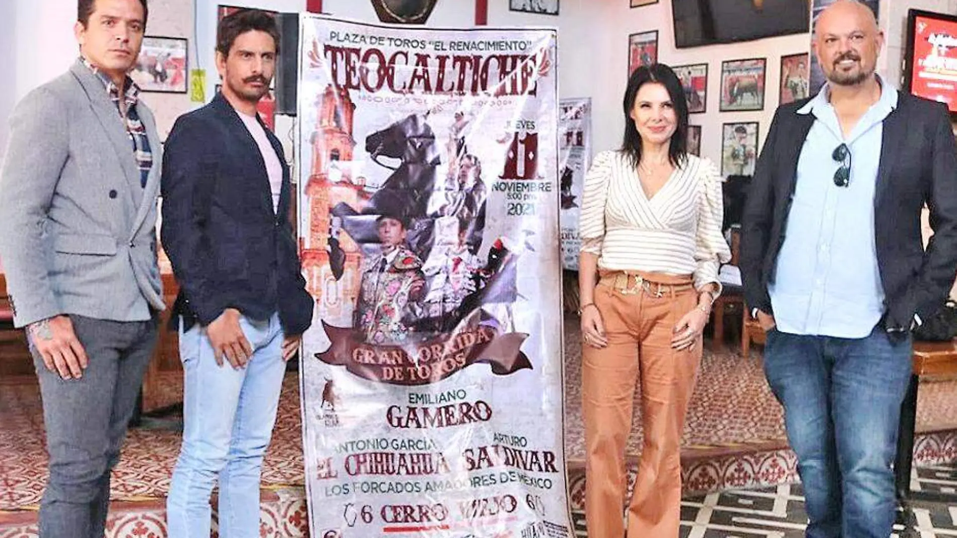 cartel corrida de toros teocaltiche 2021